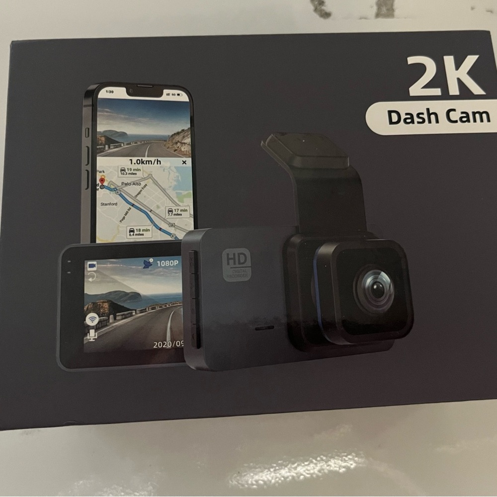 2K Dash Cam Car DVR with LCD Screen – New